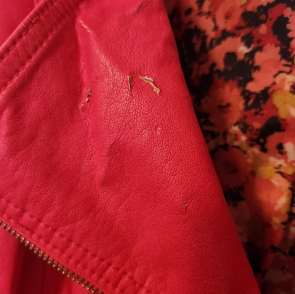 Black Rivet ☃️Pink Faux Leather Jacket 3x - Picture 6 of 10